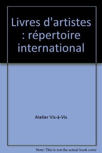 livres d'artistes : répertoire international