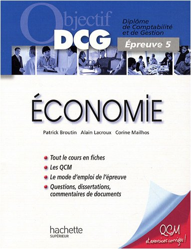 Economie : diplôme de comptabilité et de gestion, épreuve 5