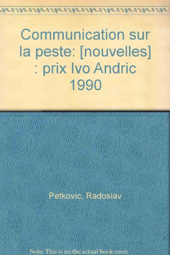 Communication sur la peste