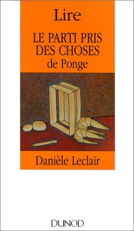 Lire Le parti pris des choses, de Ponge