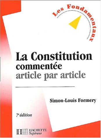 la constitution commentée article par article, 7e édition