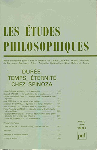 Etudes philosophiques (Les), n° 2 (1997). Durée, temps, éternité chez Spinoza