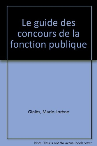 le guide des concours de la fonction publique