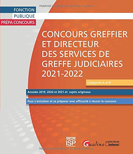 Concours greffier et directeur des services de greffe judicaires 2021-2022 : catégories A et B, anna