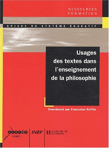 Usages des textes dans l'enseignement de la philosophie