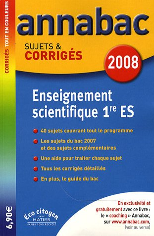 Enseignement scientifique 1re ES