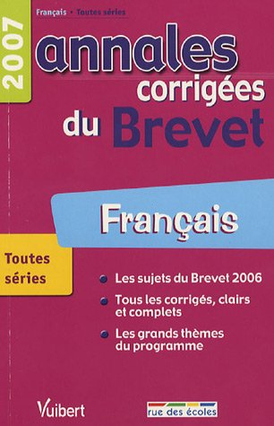 français : annales corrigées du brevet
