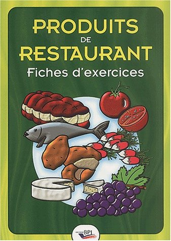Produits de restaurant. Fiches d'exercices