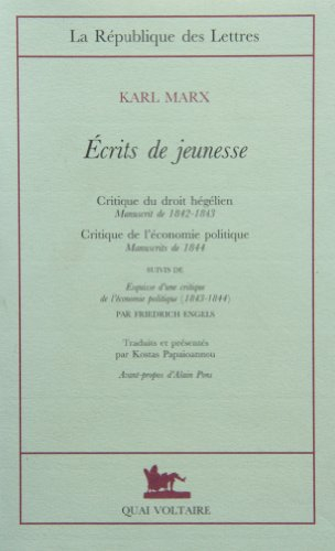 Ecrits de jeunesse