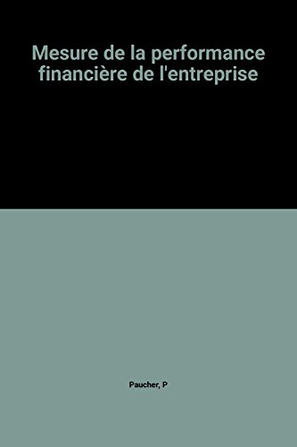 mesure de la performance financière de l'entreprise