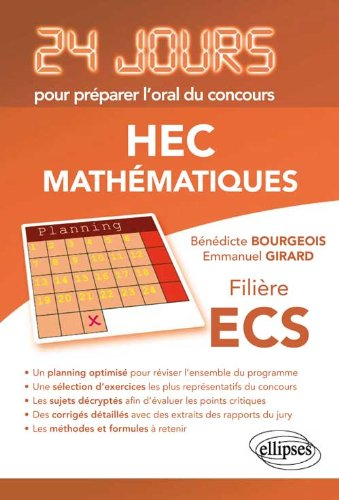 Mathématiques : 24 jours pour préparer l'oral du concours HEC-filière ECS