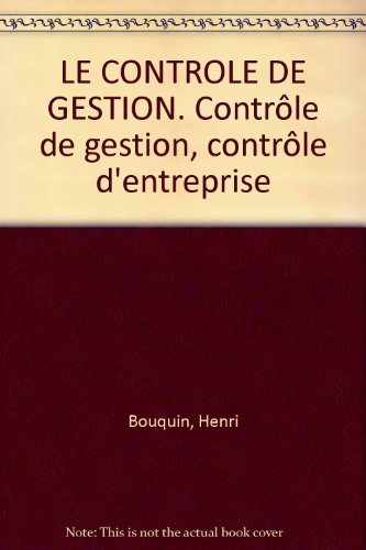 le contrôle de gestion