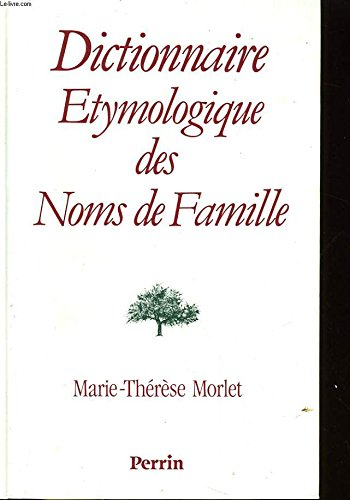 dictionnaire etymologique des noms de famille