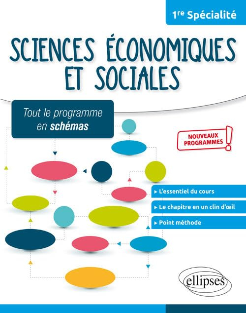 Sciences économiques et sociales, 1re spécialité : tout le programme en schémas : nouveaux programme