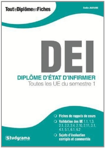 DEI, diplôme d'Etat d'infirmier : toutes les UE du semestre 1