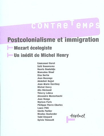 Contretemps. Postcolonialisme et immigration