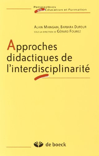 Approches didactiques de l'interdisciplinarité