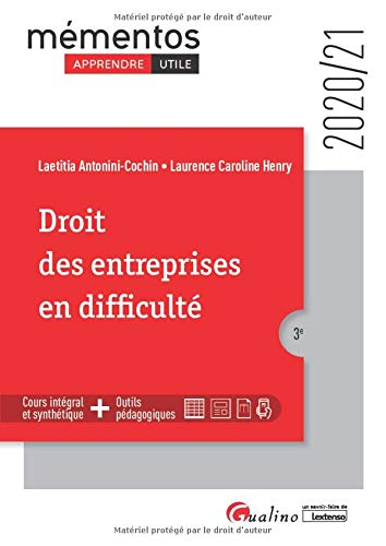 Droit des entreprises en difficulté : 2020-2021