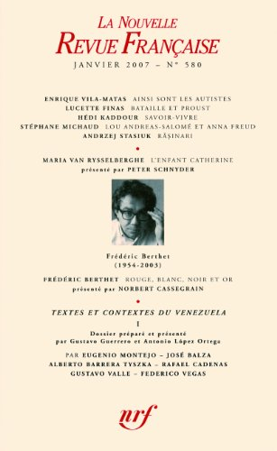 Nouvelle revue française, n° 580