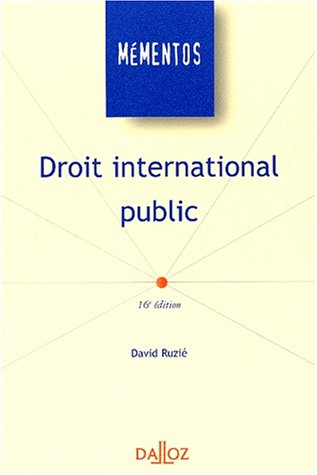 droit international public. 16ème édition