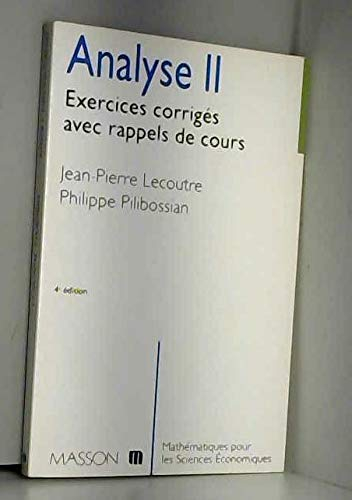 Analyse Tome 2 : Analyse