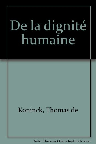 De la dignité humaine
