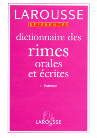 dictionnaire des rimes orales et écrites