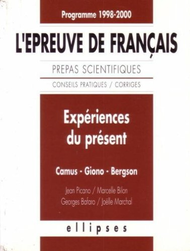 L'épreuve de français : expériences du présent