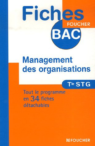Management des organisations, terminale STG