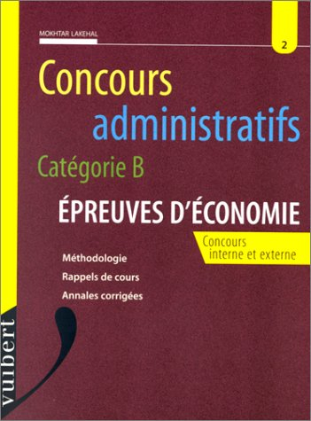 Concours administratifs catégorie B, épreuves d'économie