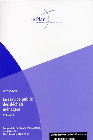 Rapport de l'instance d'évaluation du service public des déchets ménagers et assimilés