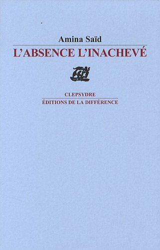 L'absence, l'inachevé : poèmes