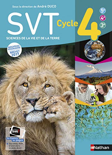 SVT, sciences de la vie et de la Terre cycle 4, 5e, 4e, 3e : nouveau programme, brevet 2017