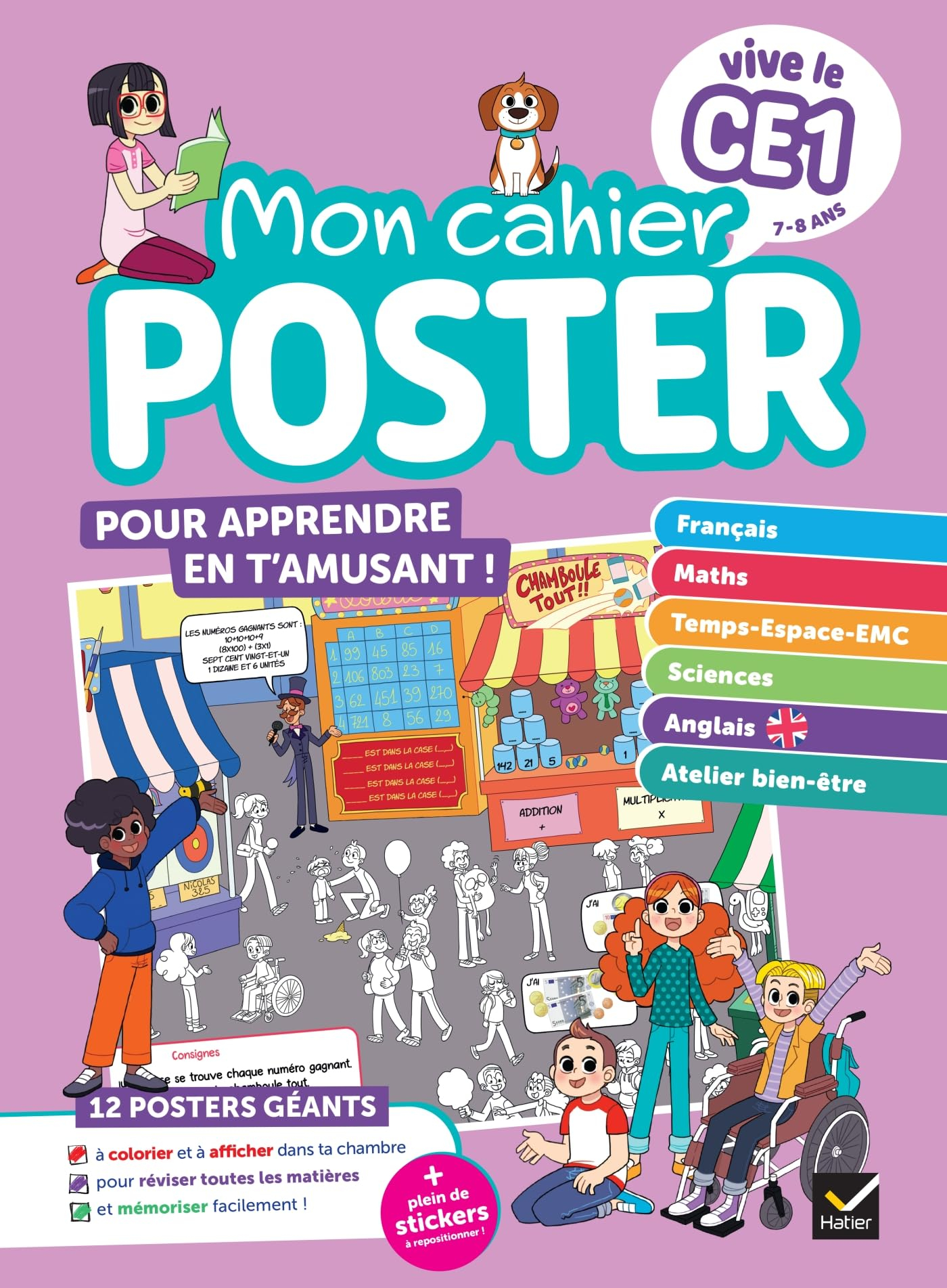 Vive le CE1 : mon cahier poster : toutes les notions clés du programme en un coup d'oeil !