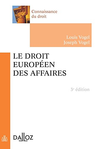 Le Droit européen des affaires