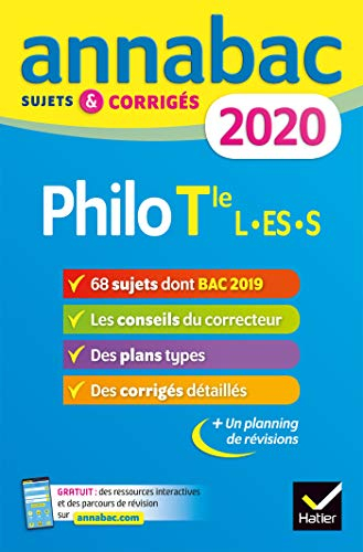 Philo terminale L, ES, S : 2020