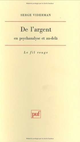 De l'argent en psychanalyse et au-delà