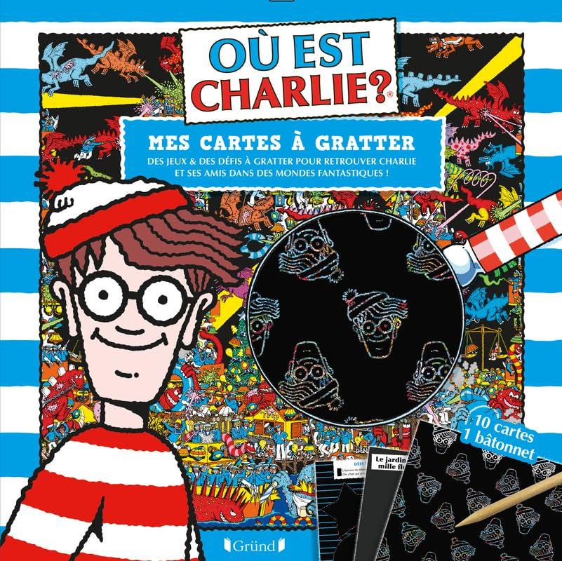 Où est Charlie ? : mes cartes à gratter : des jeux & des défis à gratter pour retrouver Charlie et s
