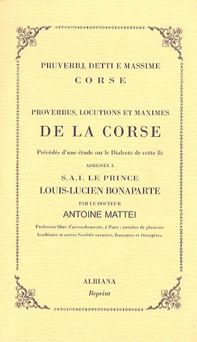 Proverbes, locutions et maximes de la Corse