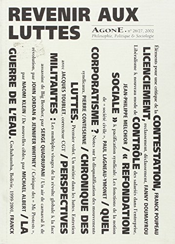 Agone, n° 26-27. Revenir aux luttes