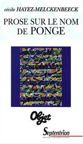 Prose sur le nom de Ponge