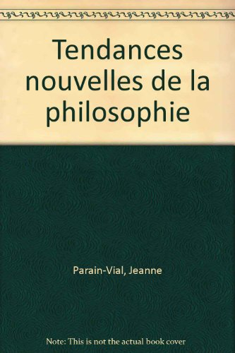 tendances nouvelles de la philosophie