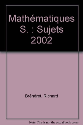 mathématiques s. : sujets 2002