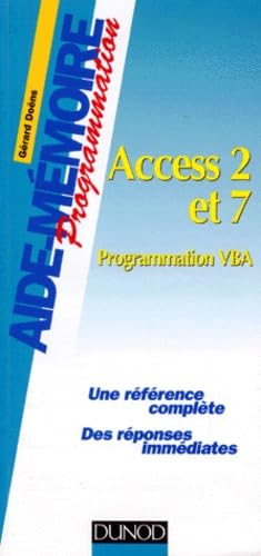 Access 2 et 7 : programmation VBA