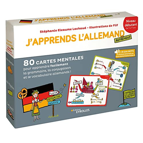 J'apprends l'allemand autrement : niveau débutant : 80 cartes mentales pour apprendre facilement la 