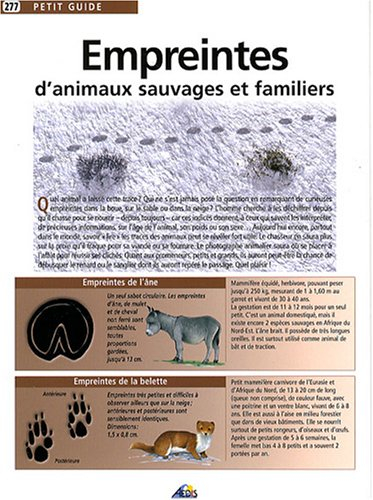 Empreintes d'animaux sauvages et familiers