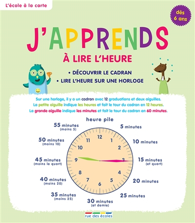 J'apprends à lire l'heure