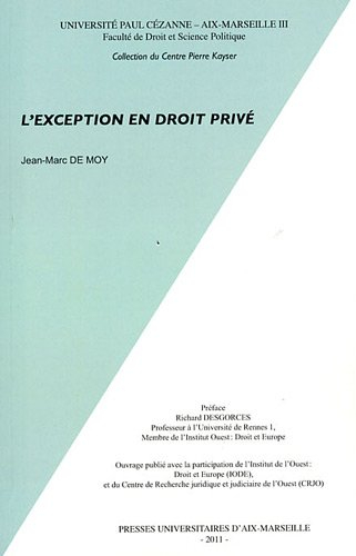 L'exception en droit privé