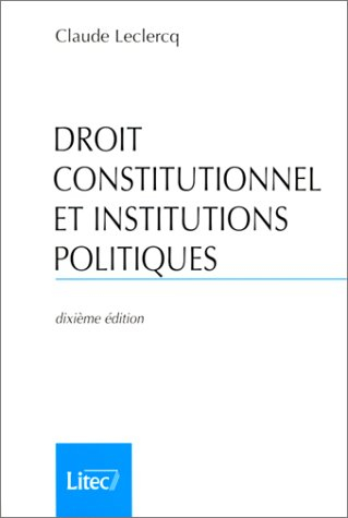Droit constitutionnel et institutions politiques