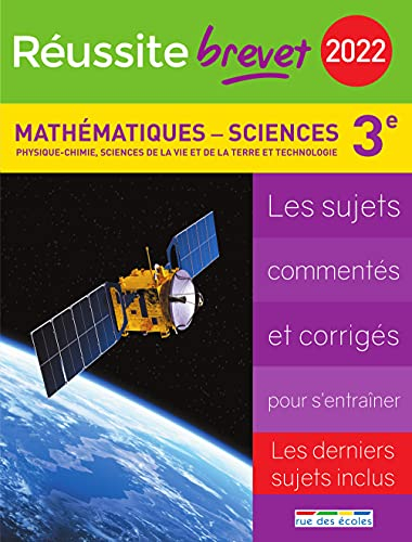 Mathématiques, sciences, physique chimie, sciences de la vie et de la Terre et technologie collège 3